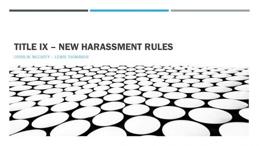 Virtual Training Package - Buy-up - Session 3: Title IX - New Harassment Rules